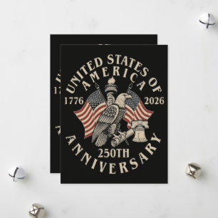 Cartes Pour Fêtes Annuelles Anniversaire des 250 ans de l'Amérique