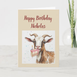 Cartes Pour Fêtes Annuelles Anniversaire drôle à Vieux Chèvre favori, humour