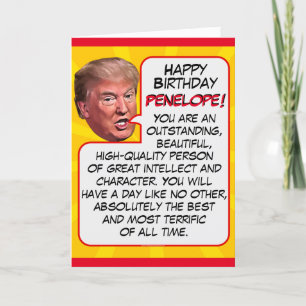 Cartes Pour Fêtes Annuelles Anniversaire drôle du président Donald Trump