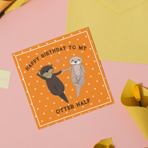 Cartes Pour Fêtes Annuelles Anniversaire Drôle, Joyeux Anniversaire À Ma Moiti