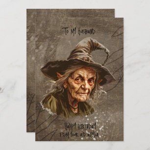 Cartes Pour Fêtes Annuelles Anniversaire du mari de Sa sorcière