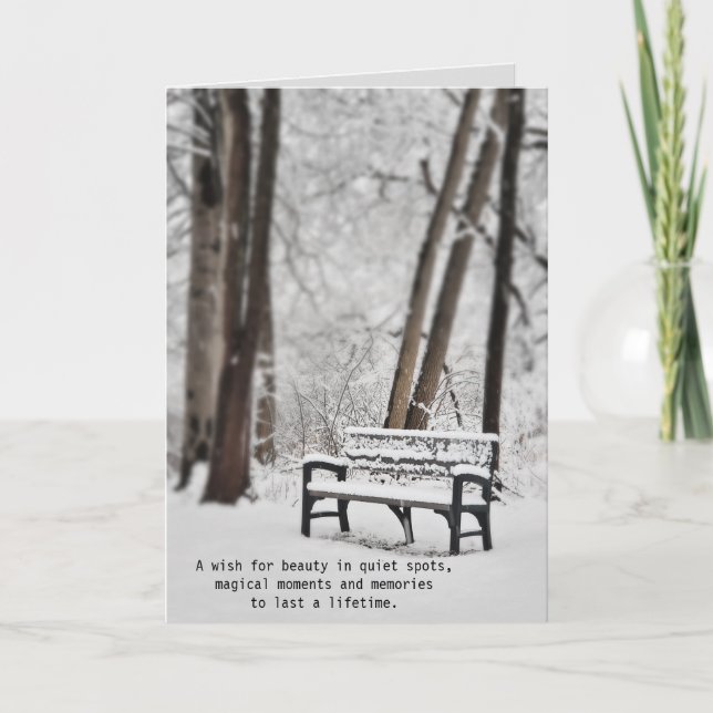 Cartes Pour Fêtes Annuelles Anniversaire en hiver (Devant)