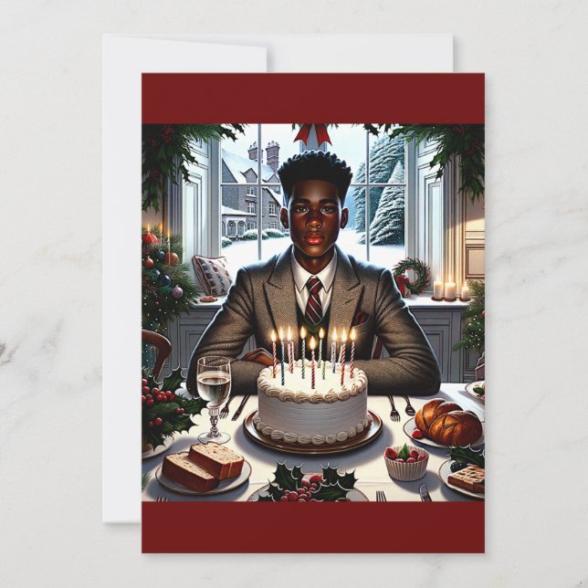 Cartes Pour Fêtes Annuelles Anniversaire et voeux de Noël (Devant)