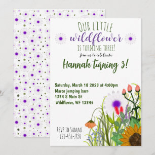 Cartes Pour Fêtes Annuelles anniversaire fleur sauvage