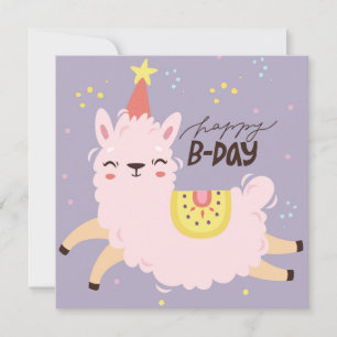 Cartes Pour Fêtes Annuelles Anniversaire Llama