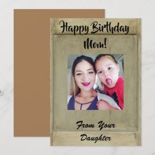 Cartes Pour Fêtes Annuelles Anniversaire Maman Photo Rustique