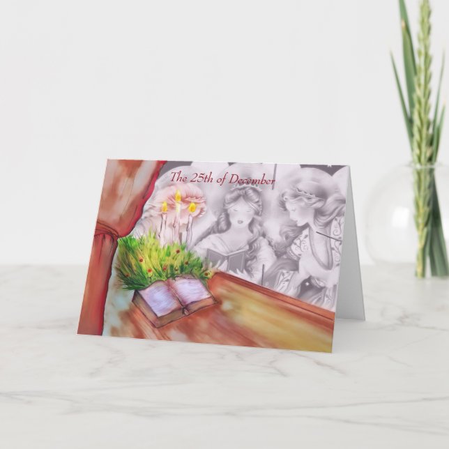 Cartes Pour Fêtes Annuelles Anniversaire mutuel le jour de Noël (Devant)