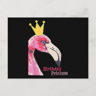 Cartes Pour Fêtes Annuelles Anniversaire Princesse Flamant rose fille Flaman