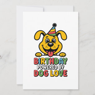 Cartes Pour Fêtes Annuelles Anniversaire Propulsé par l'Amour des Chiens Desig
