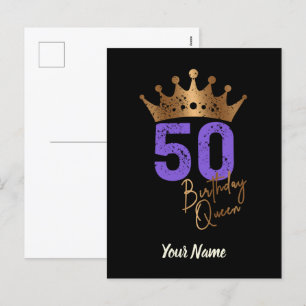 Cartes Pour Fêtes Annuelles Anniversaire Reine 50 pour 50e anniversaire couron