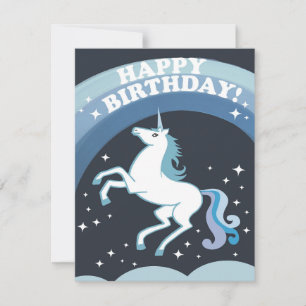 Cartes Pour Fêtes Annuelles Anniversaire Unicorn