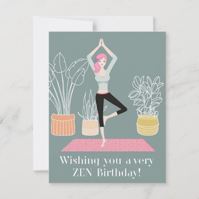 Cartes Pour Fêtes Annuelles Anniversaire Zen (Devant)