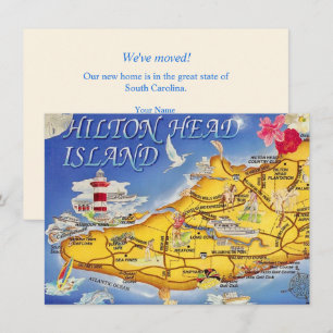 Cartes Pour Fêtes Annuelles Annonce de déménagement à Hilton Head SC