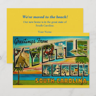 Cartes Pour Fêtes Annuelles Annonce de déménagement de Myrtle Beach SC