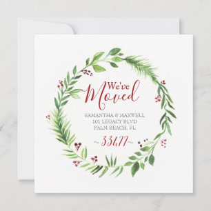 Cartes Pour Fêtes Annuelles Annonce de déménagement pour Noël