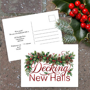 Cartes Pour Fêtes Annuelles Annonce de déménagement pour Noël : Décoration de 