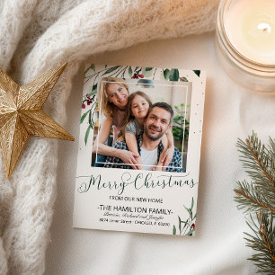 Cartes Pour Fêtes Annuelles Annonce de déménagement pour Noël Photo