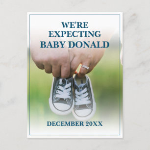 Cartes Pour Fêtes Annuelles Annonce de grossesse avec chaussures de bébé