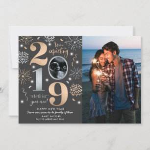 Cartes Pour Fêtes Annuelles Annonce de grossesse Nouvel An Nouvel An 2019