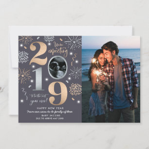 Cartes Pour Fêtes Annuelles Annonce de grossesse Nouvel An Nouvel An 2019