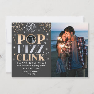 Cartes Pour Fêtes Annuelles Annonce de grossesse Nouvel An Nouvel An 2019