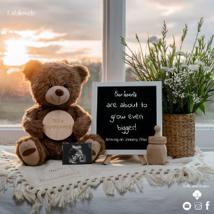Cartes Pour Fêtes Annuelles Annonce de grossesse ours et fleurs au lever du so