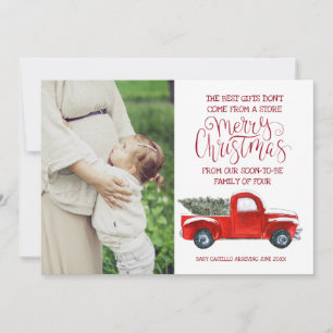 Cartes Pour Fêtes Annuelles Annonce de grossesse pour Noël - Camionnette vinta