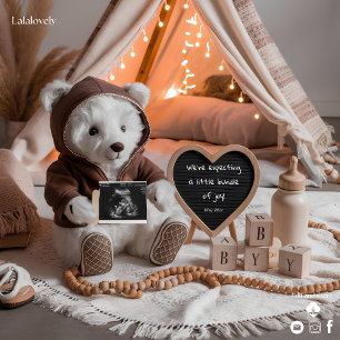 Cartes Pour Fêtes Annuelles Annonce de grossesse simple de bébé ours 