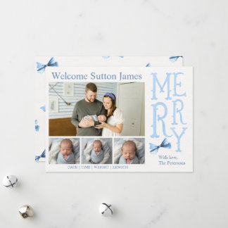 Cartes Pour Fêtes Annuelles Annonce de la naissance de bébé garçon pour Noël