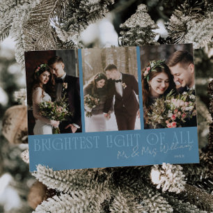 Cartes Pour Fêtes Annuelles Annonce de mariage en denim bleu Lumière la plus b