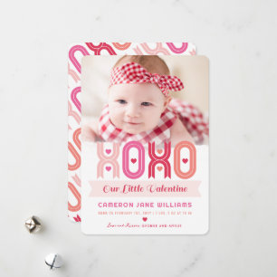Cartes Pour Fêtes Annuelles Annonce de naissance de fille pour la Saint-Valent