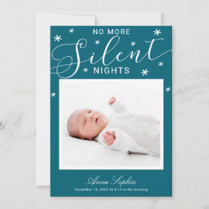 Cartes Pour Fêtes Annuelles Annonce de naissance de Noël Nuits silencieuses te