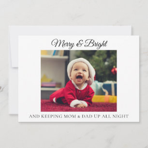 Cartes Pour Fêtes Annuelles Annonce de naissance de Noël pour jeunes parents d