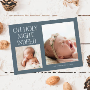 Cartes Pour Fêtes Annuelles Annonce de Naissance Holy Night Indeed Xmas Ardois