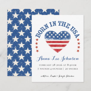Cartes Pour Fêtes Annuelles Annonce de naissance Né aux États-Unis