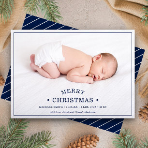 Cartes Pour Fêtes Annuelles Annonce de naissance pour la première photo de Noë