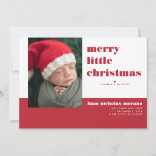 Cartes Pour Fêtes Annuelles Annonce de naissance pour les fêtes de Noël