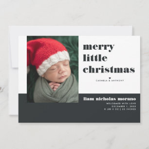 Cartes Pour Fêtes Annuelles Annonce de naissance pour les fêtes de Noël Merry