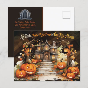 Cartes Pour Fêtes Annuelles Annonce drôle de changement d'adresse pour Hallowe