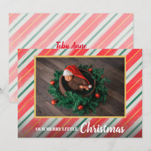 Cartes Pour Fêtes Annuelles Annonces de naissance photo de bébé de Noël