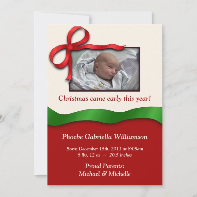 Cartes Pour Fêtes Annuelles Annonces de Noël (Devant)