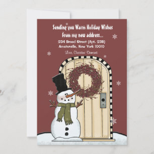 Cartes Pour Fêtes Annuelles Announcement de Snowman
