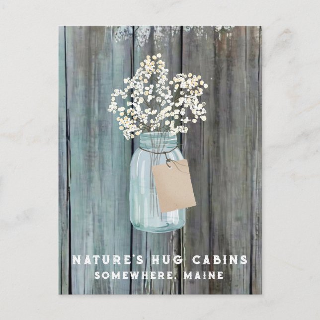 Cartes Pour Fêtes Annuelles *~* Ans en détresse AP49 QR Mason Jar (Devant)