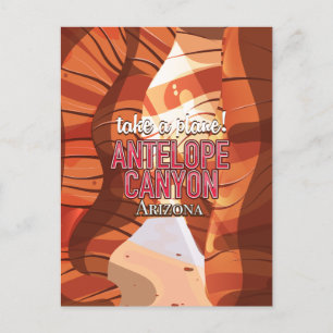 Cartes Pour Fêtes Annuelles Antelope Canyon Arizona affiche de voyage.