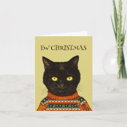 Cartes Pour Fêtes Annuelles Anti Chat Noir de Noir de Noël