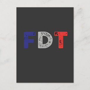 Cartes Pour Fêtes Annuelles Anti Trump Maga FDT résiste à la démocratie rétro