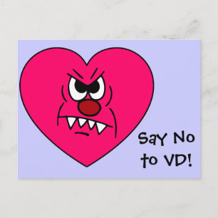 Cartes Pour Fêtes Annuelles Anti-VD : Je déteste Valentines Day Angry Heart Fa