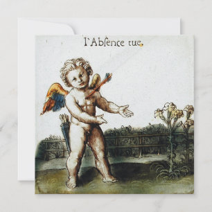 Cartes Pour Fêtes Annuelles Antique amour cupide Vous Manquant Otto Van Veen