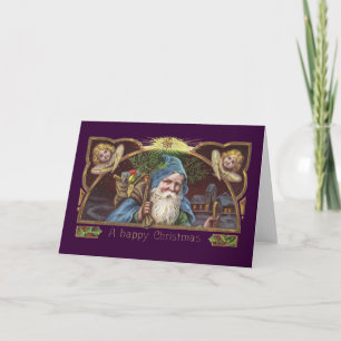 Cartes Pour Fêtes Annuelles Antique de Noël des Père Noël Angels victoriens