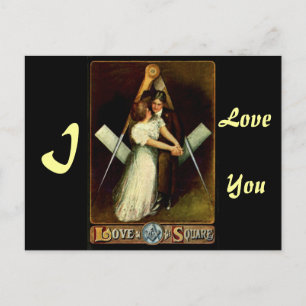 Cartes Pour Fêtes Annuelles antique Love on The Carré Masonic Valentine Cards